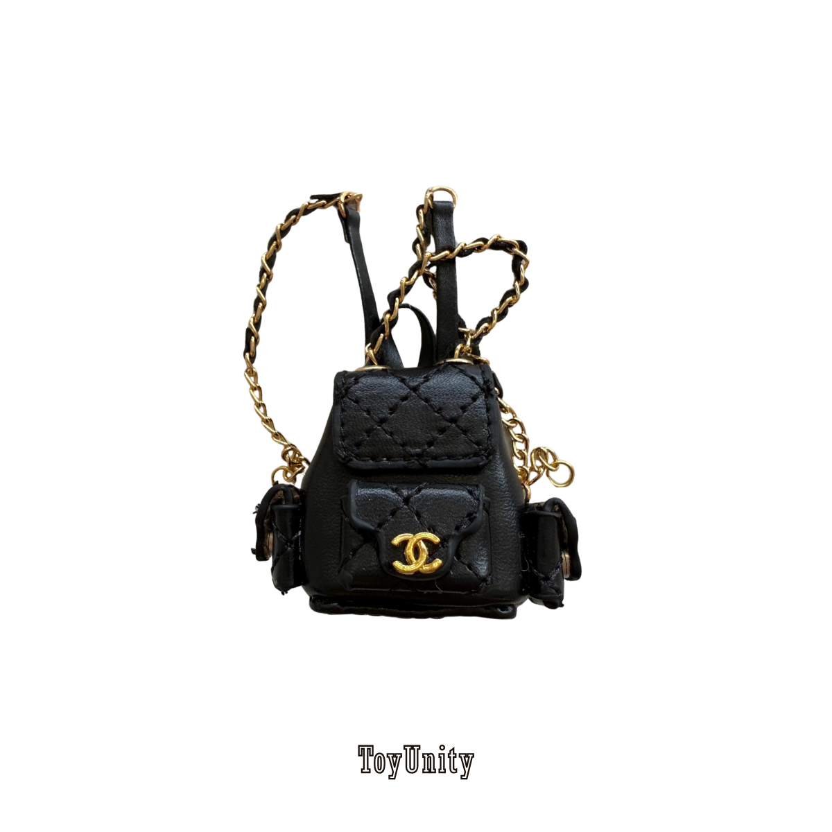 Miniature Luxury Black Backpack