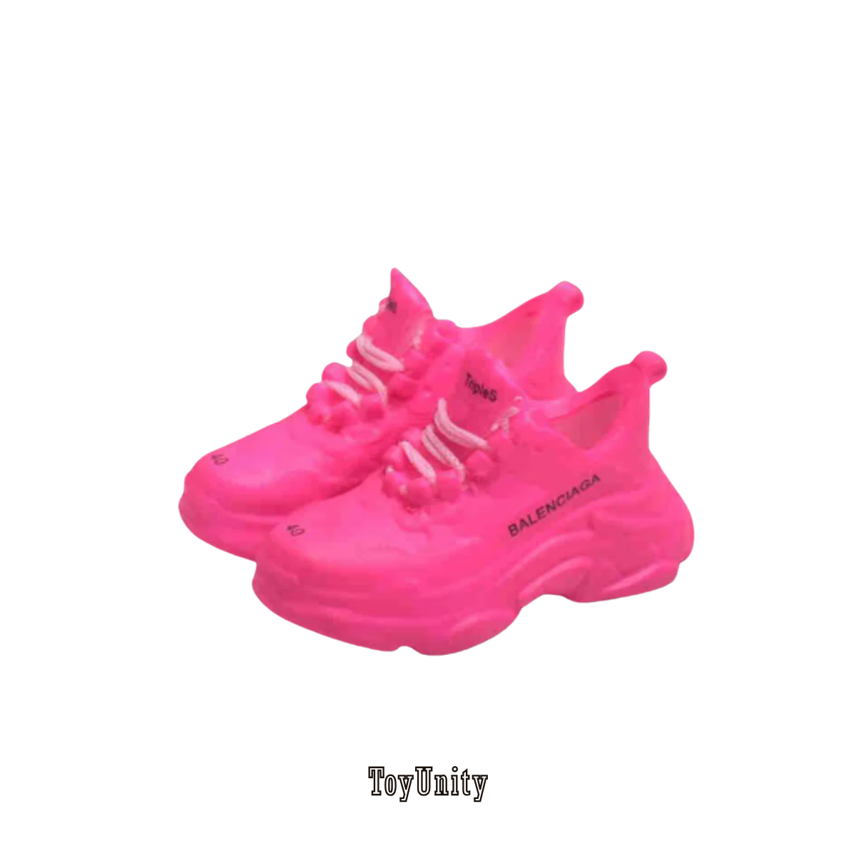 Dolls Designer Chunky Trainers - Neon Pink - ToyUnity