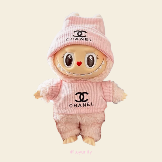 2-Piece Pink Knit Winter Set for Collectible Dolls – Beanie & Sweater Outfit ToyUnity