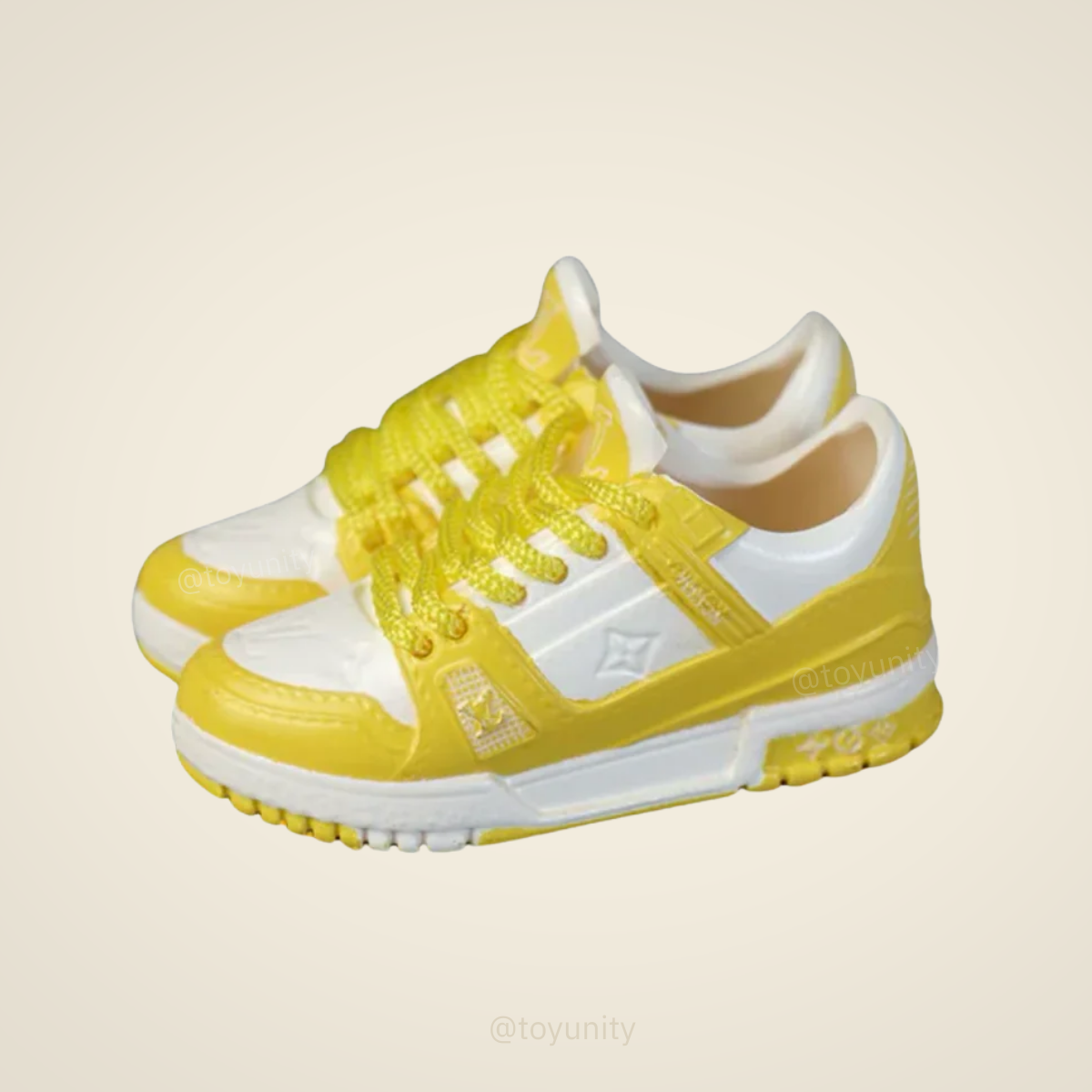 Miniature Monogram Low-Top Trainers – Yellow Edition ToyUnity