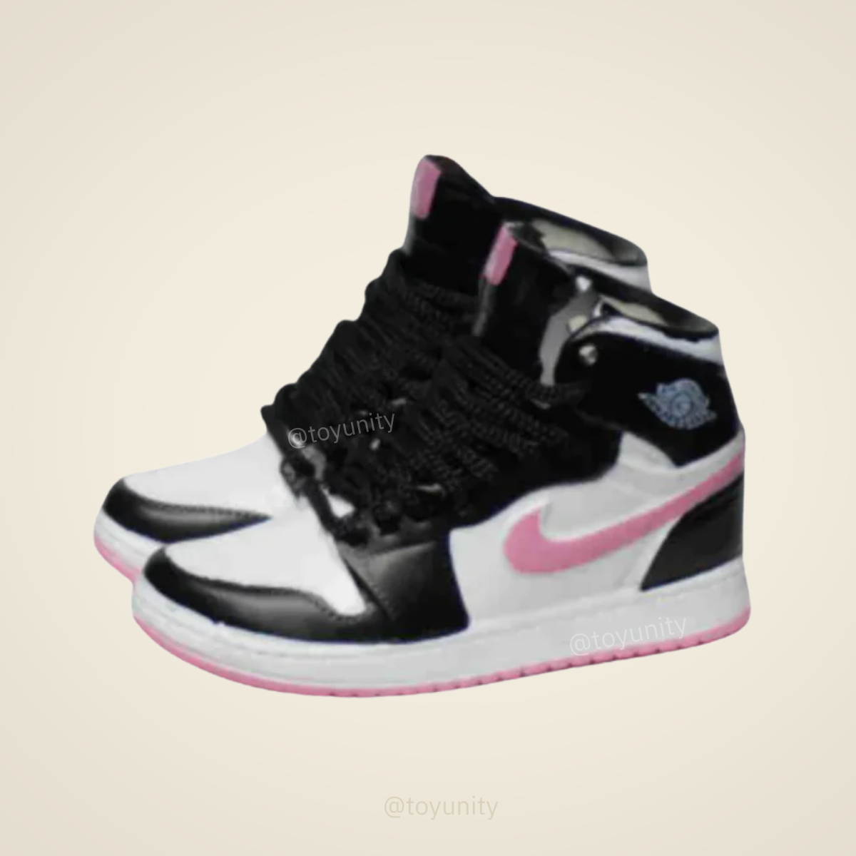 Mini Pink & White High-Top Sneakers – Doll Sneakers for Collectible Figures ToyUnity