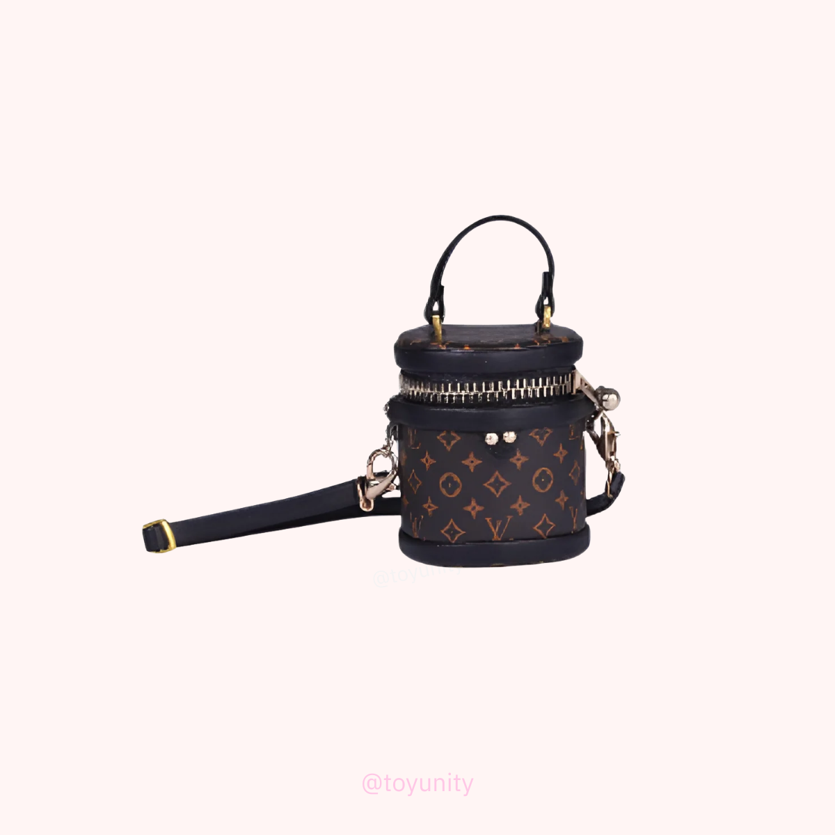 Miniature Round Travel Bag – Chic Design, Perfectly Scaled ToyUnity
