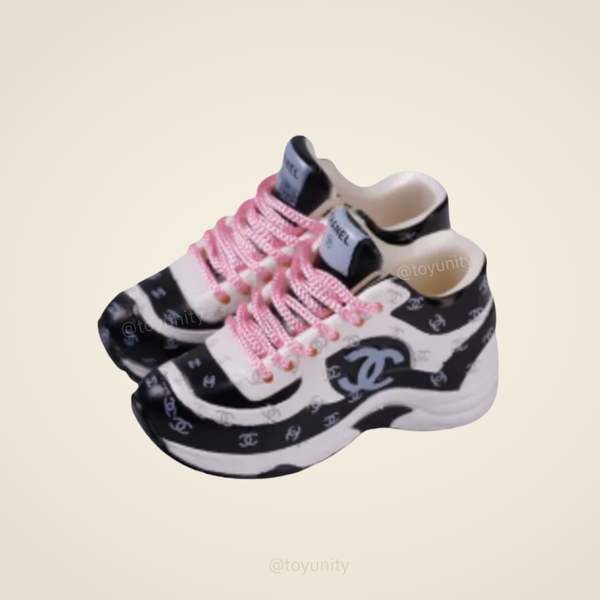 Dolls Coco Inspired Luxury Trainers Black Pink ToyUnity