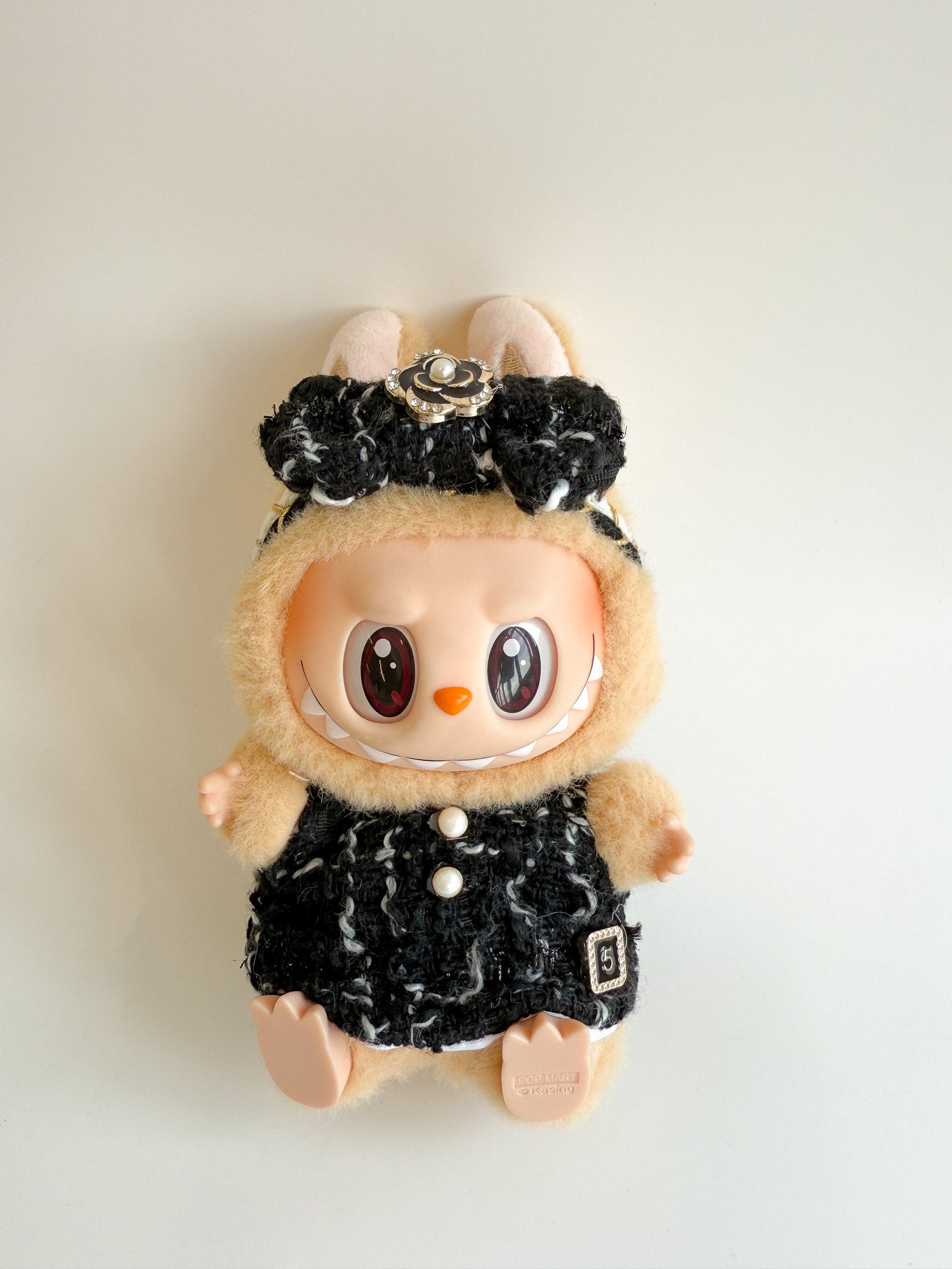 Labubu Classic Black Tweed Dress & Bow Set - Coco Inspired - ToyUnity