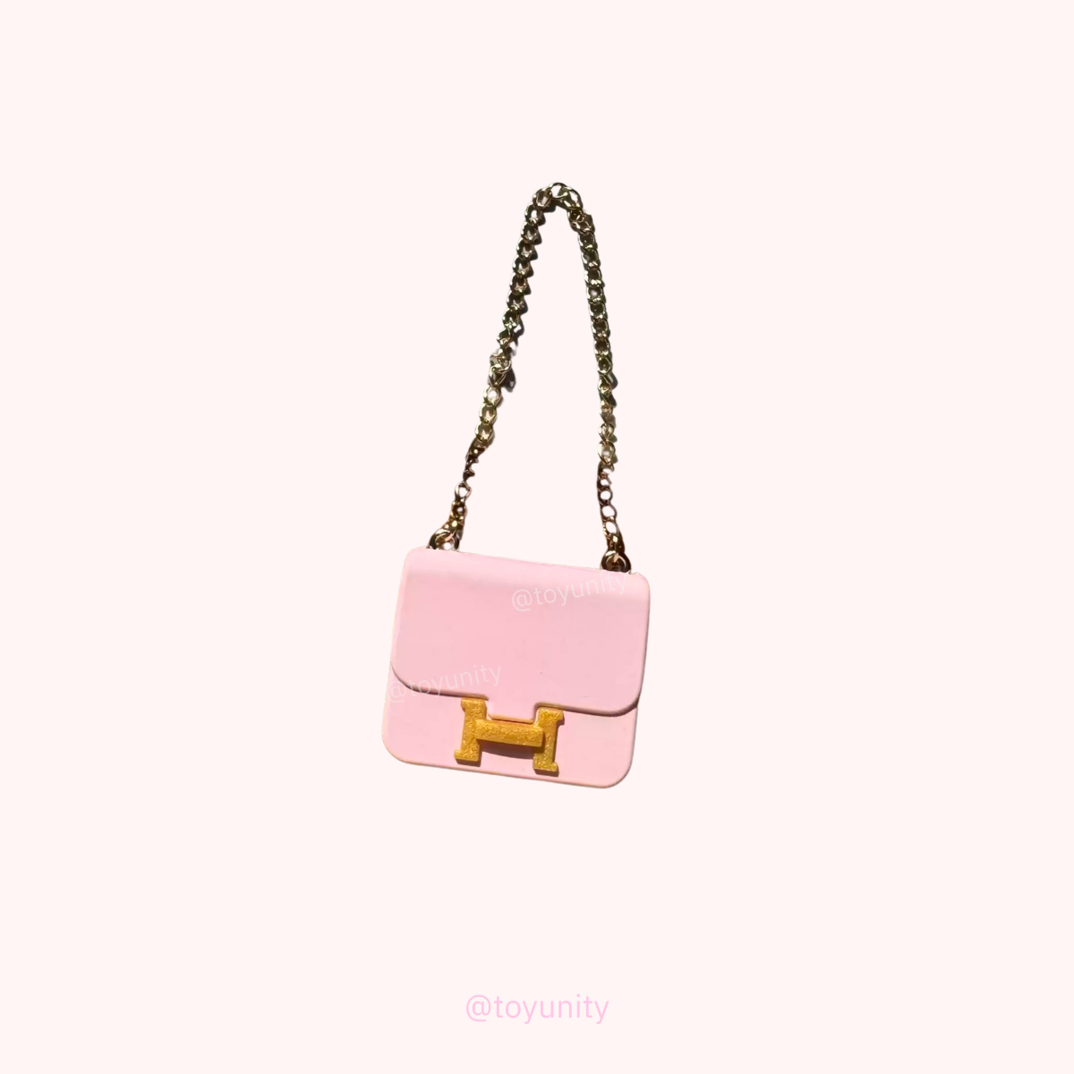 Mini Pink H-Logo Shoulder Bag for Collectible Dolls – Playful Elegance ToyUnity