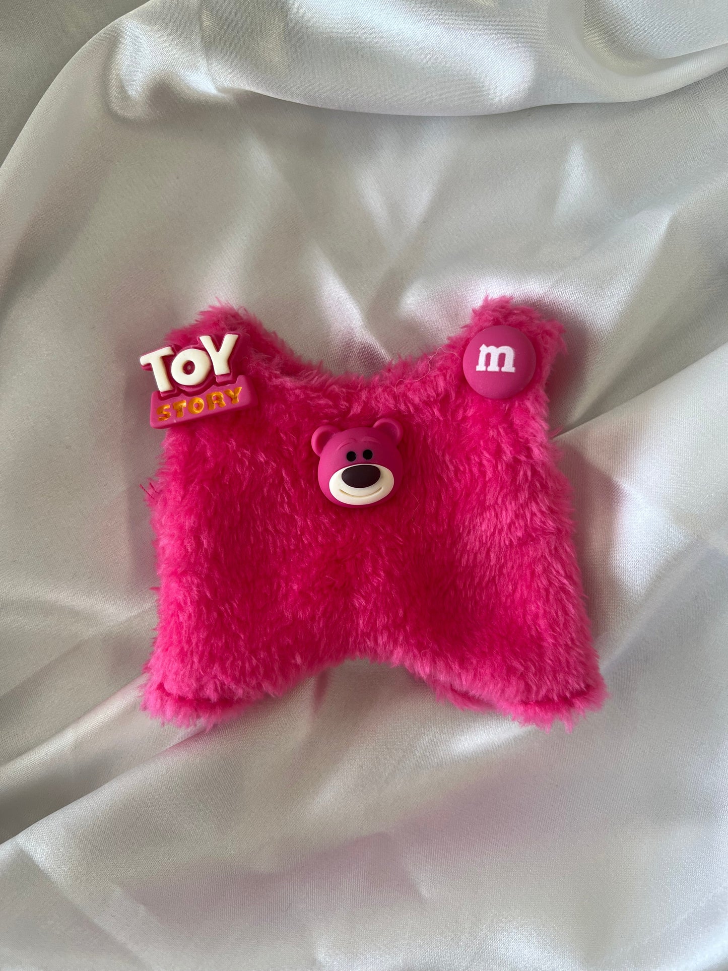 Labubu Berry Bear Set - Pink Fluffy Onesie & Strawberry Hood (17cm) - ToyUnity