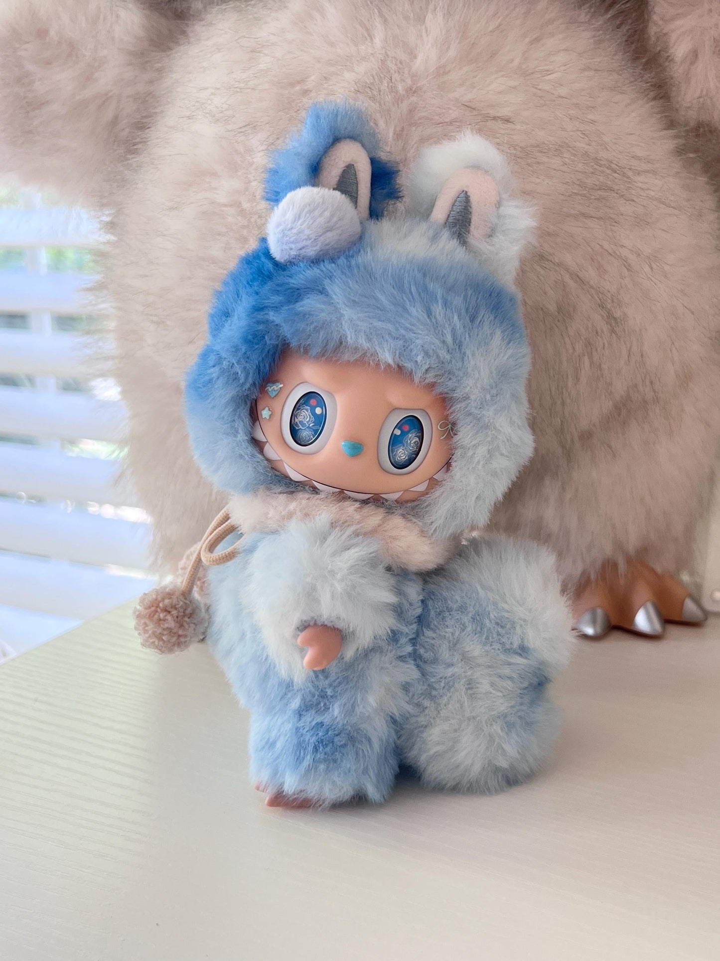 Custom labubu Doll Original blue Handmade Modification | Limited RARE