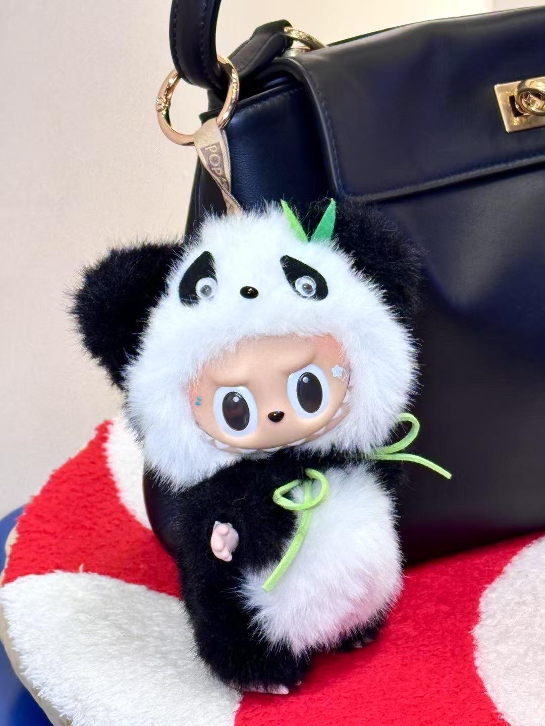 Custom labubu Doll Original Panda Black & white Handmade Modification | Limited RARE | DIY - ToyUnity