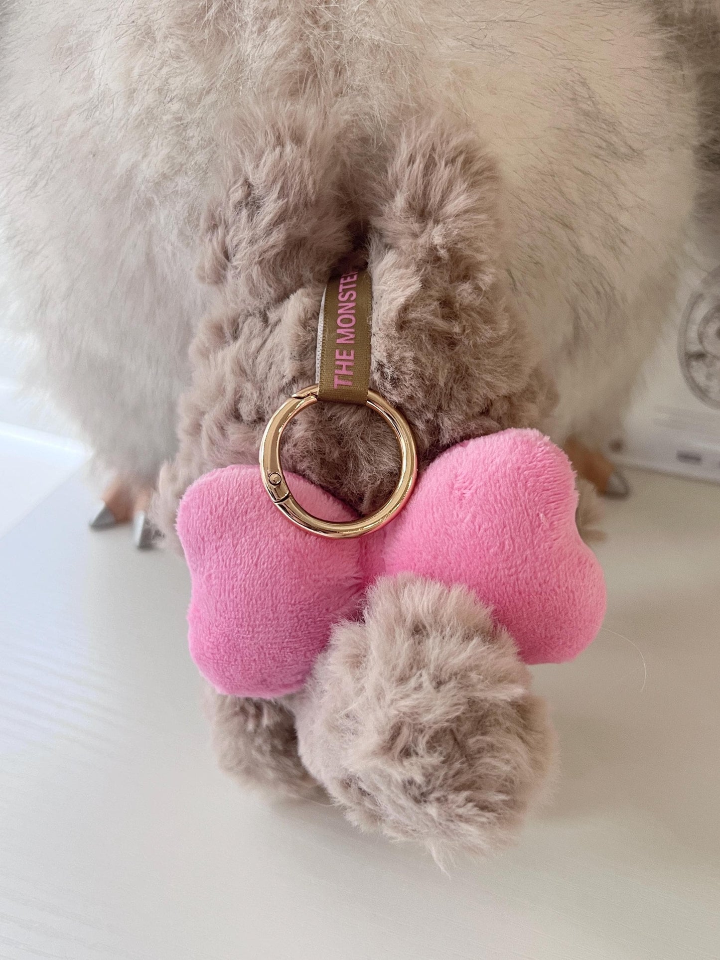 Custom labubu Doll Original brown Pink Bow Handmade Modification | Limited RARE - ToyUnity
