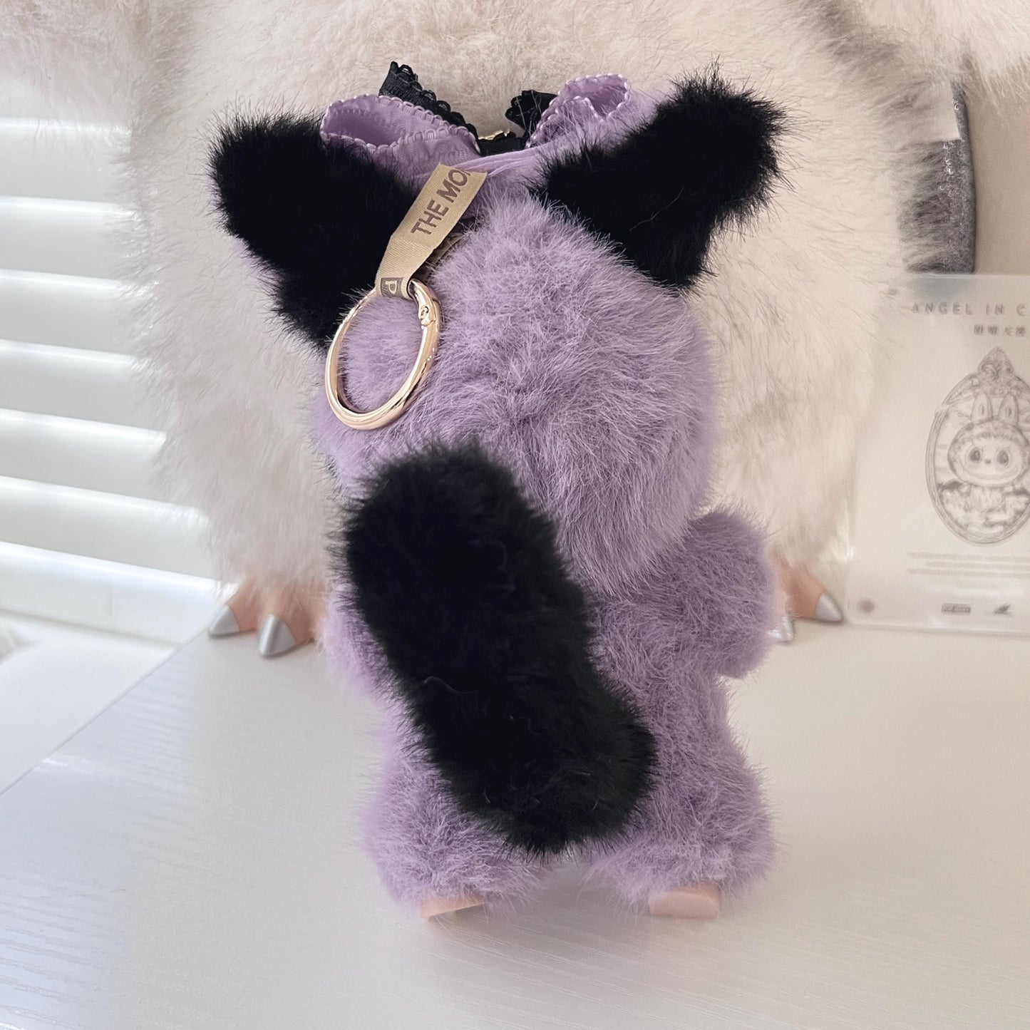 Custom labubu Doll Original purple black Handmade Modification | Limited RARE