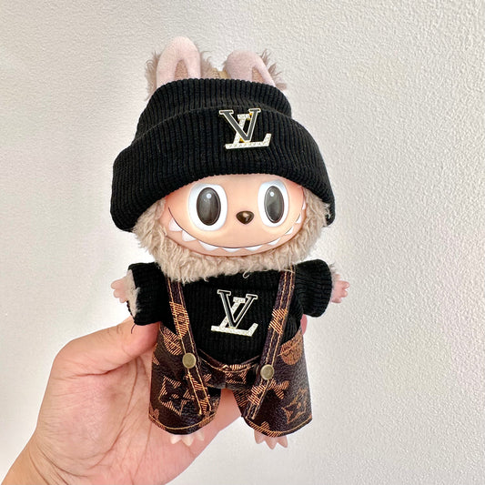 POP MART The Monsters Labubu Fashion Dress - LV Style Top+ Hat + LV Style Overalls - ToyUnity