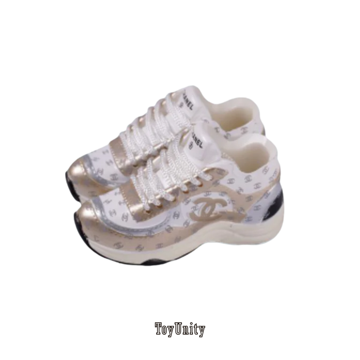 Dolls Coco Inspired Luxury Trainers Beige Gold