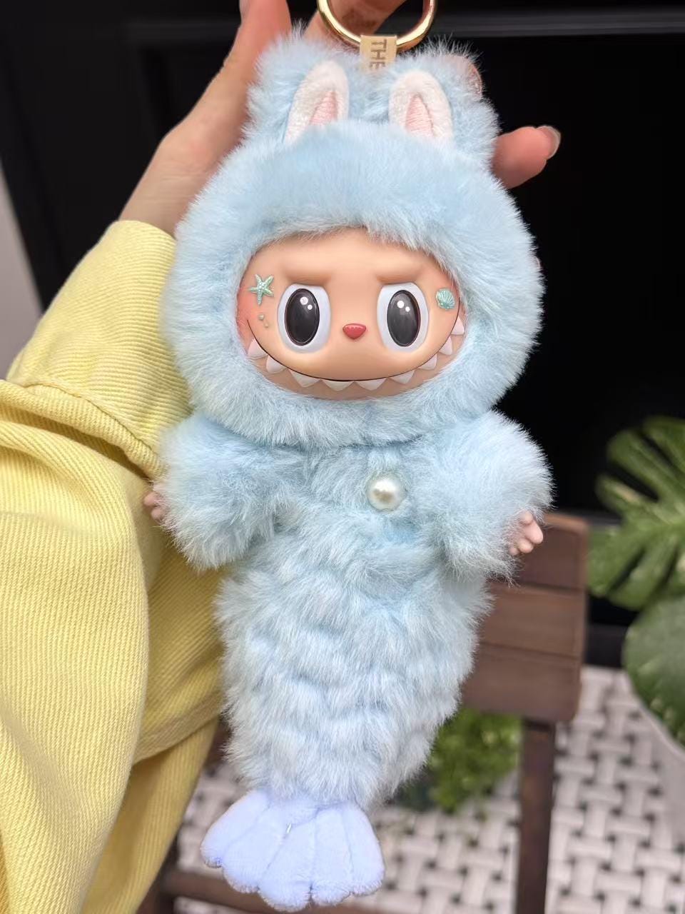 labubu Doll Original blue mermaid Handmade Modification - ToyUnity