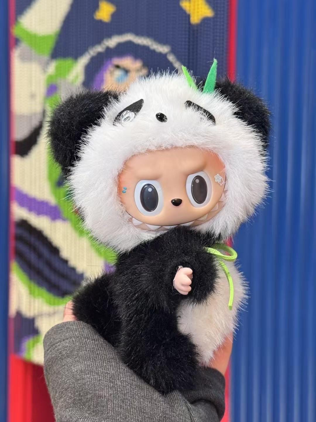 Custom labubu Doll Original Panda Black & white Handmade Modification | Limited RARE | DIY - ToyUnity