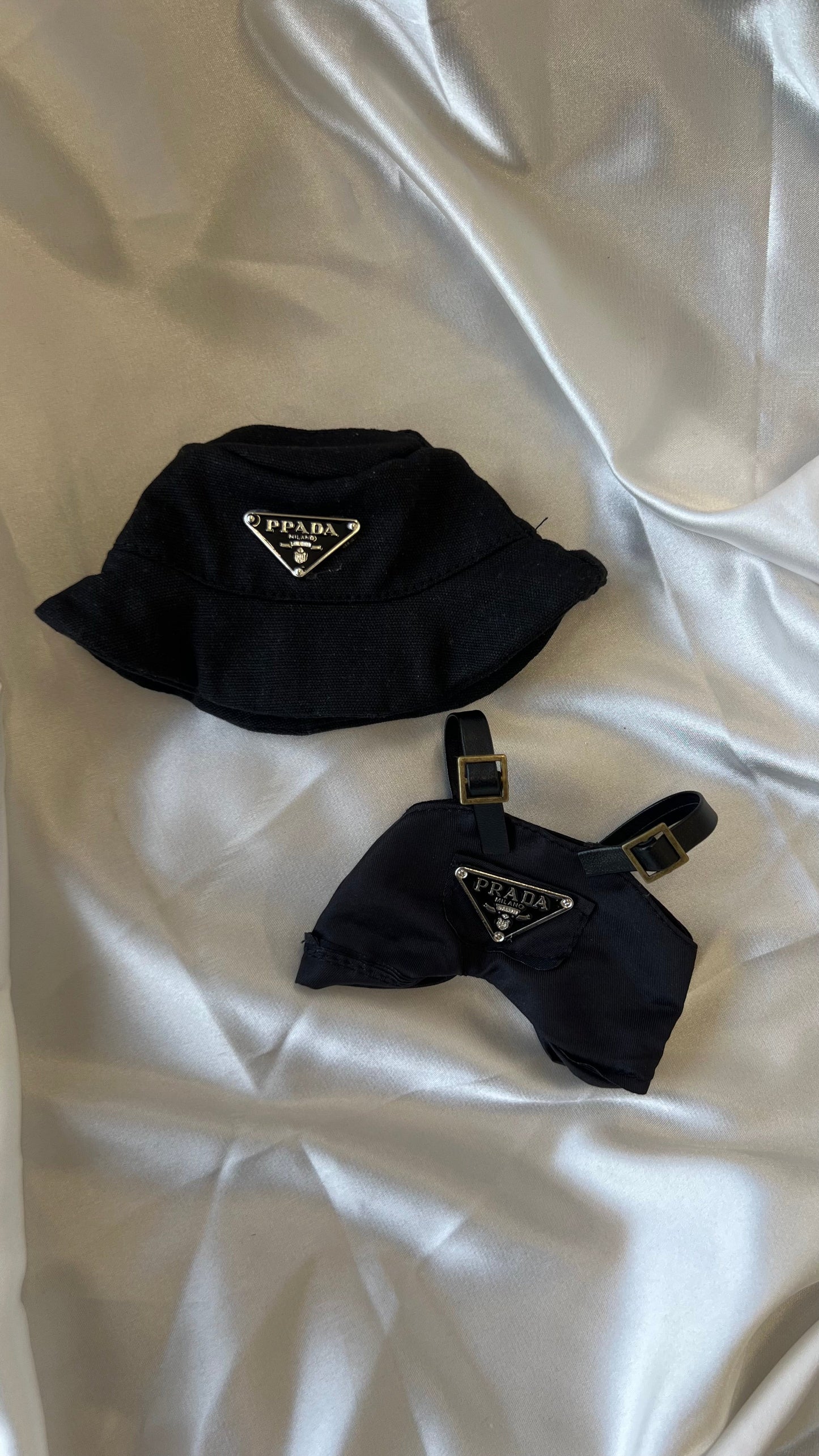 Labubu Designer-Inspired Bucket Hat and Bag Set - Black - ToyUnity
