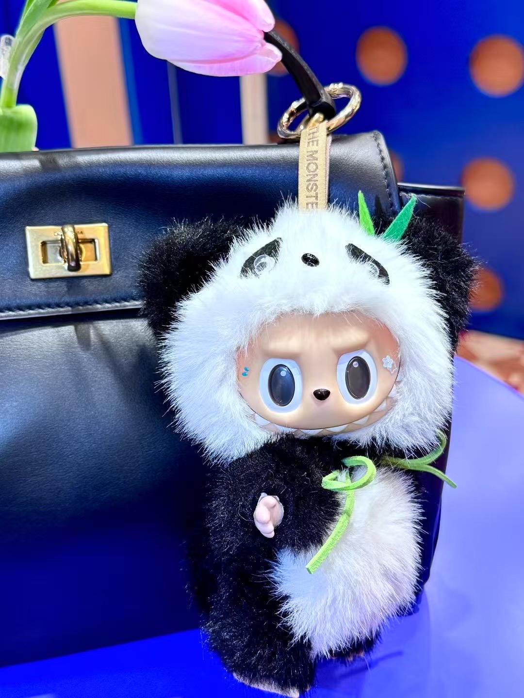 Custom labubu Doll Original Panda Black & white Handmade Modification | Limited RARE | DIY - ToyUnity