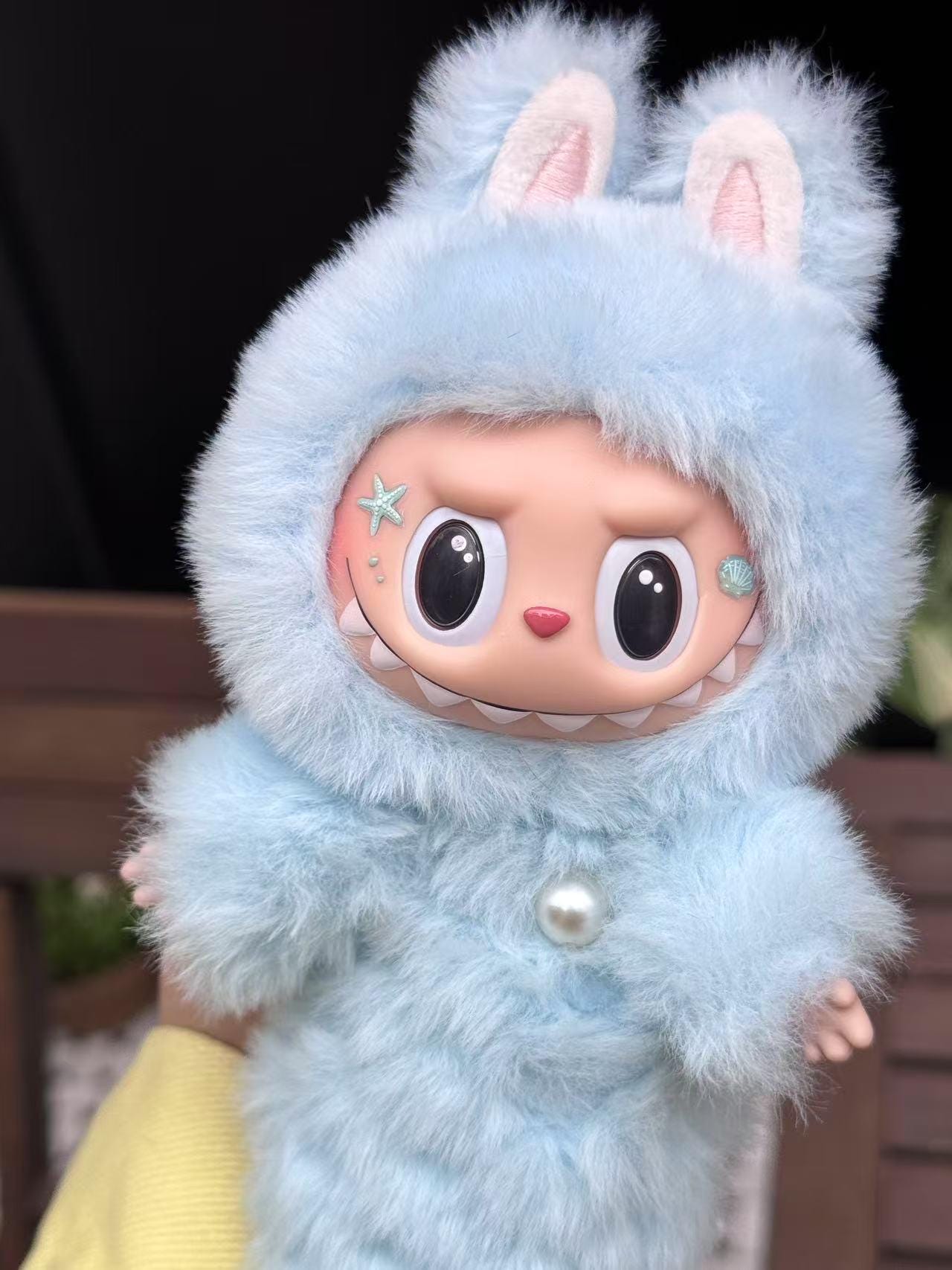 labubu Doll Original blue mermaid Handmade Modification - ToyUnity