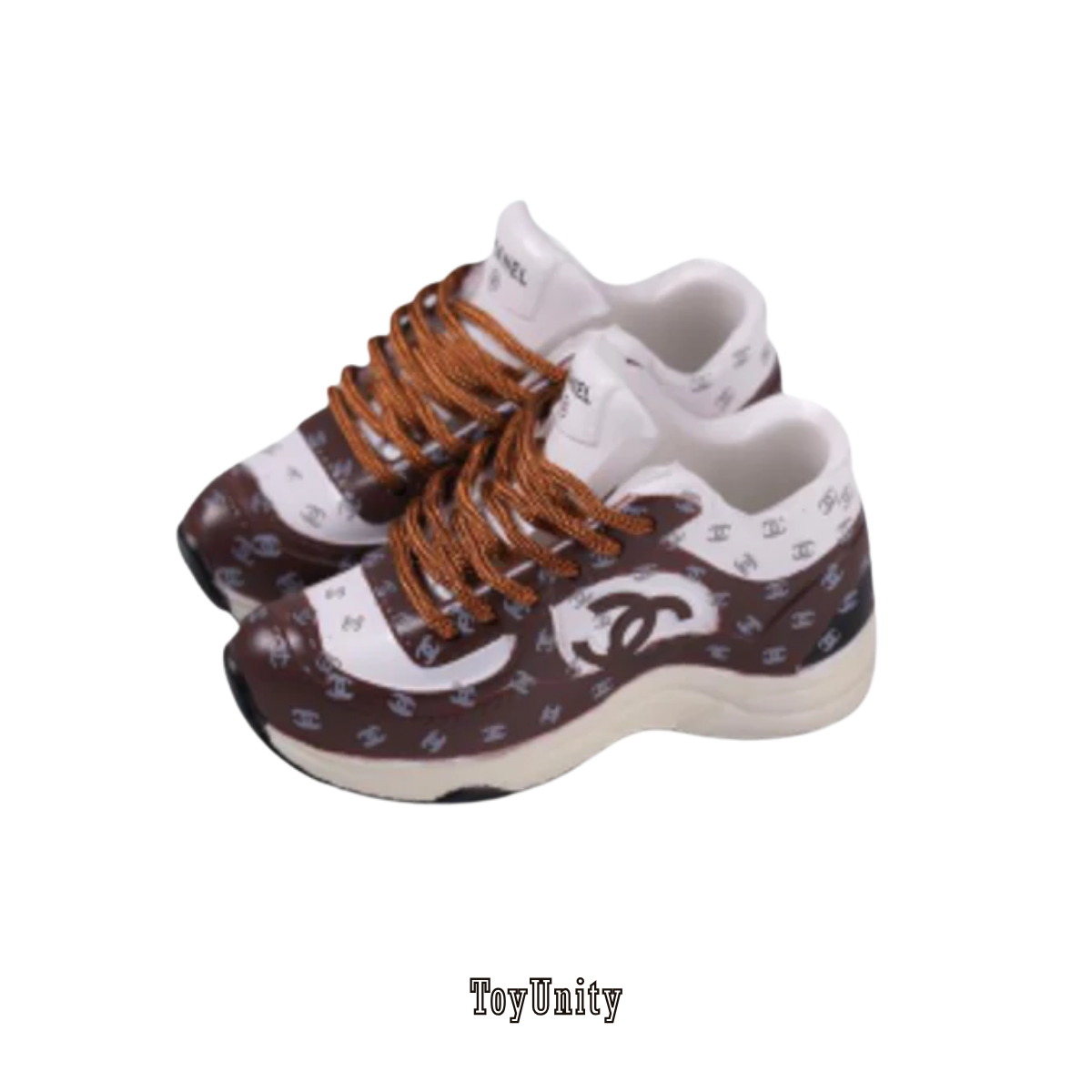 Dolls Coco Inspired Luxury Trainers Chocolate Brown - ToyUnity
