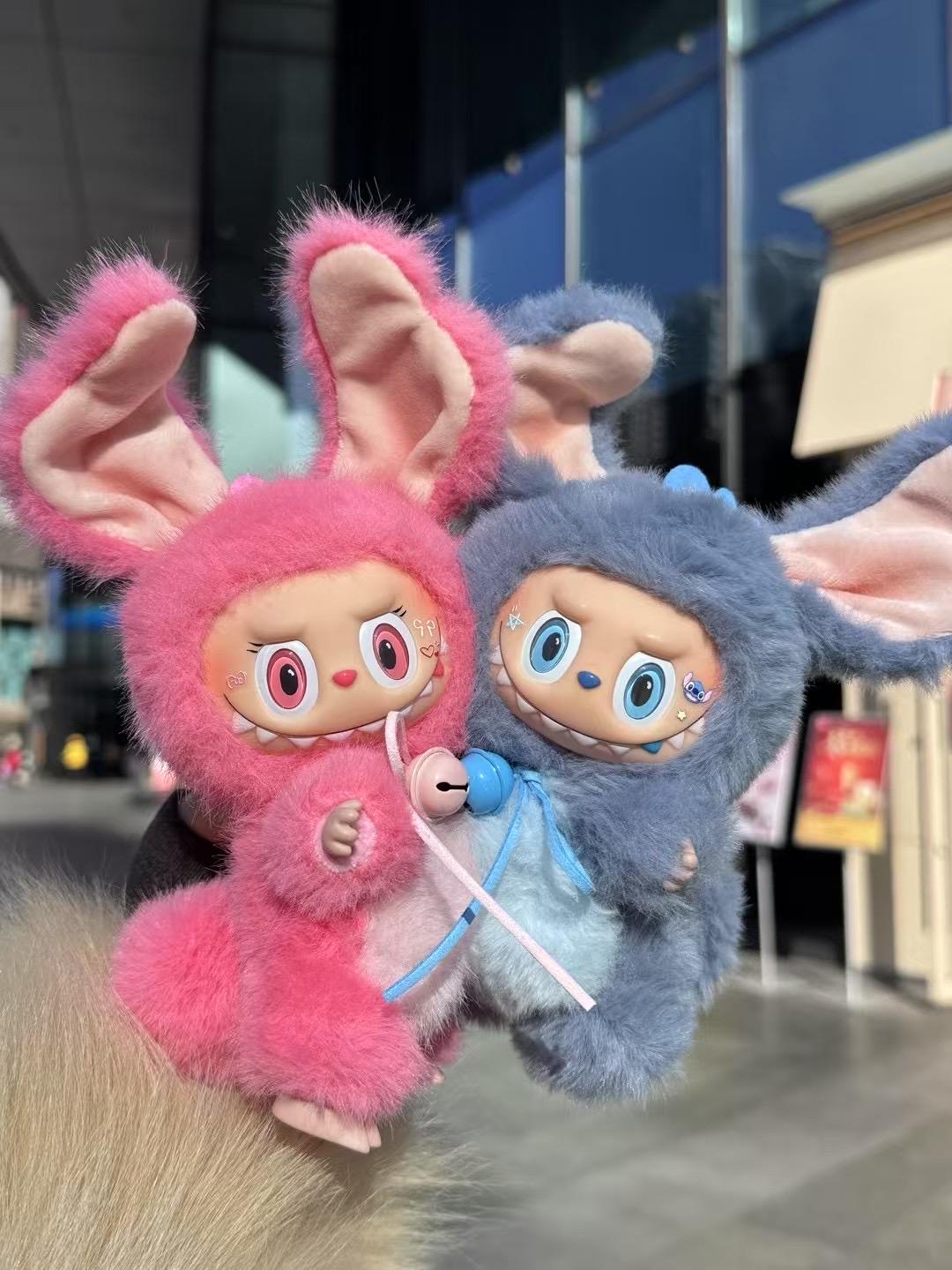 labubu Doll Original pink blue handmade modification
