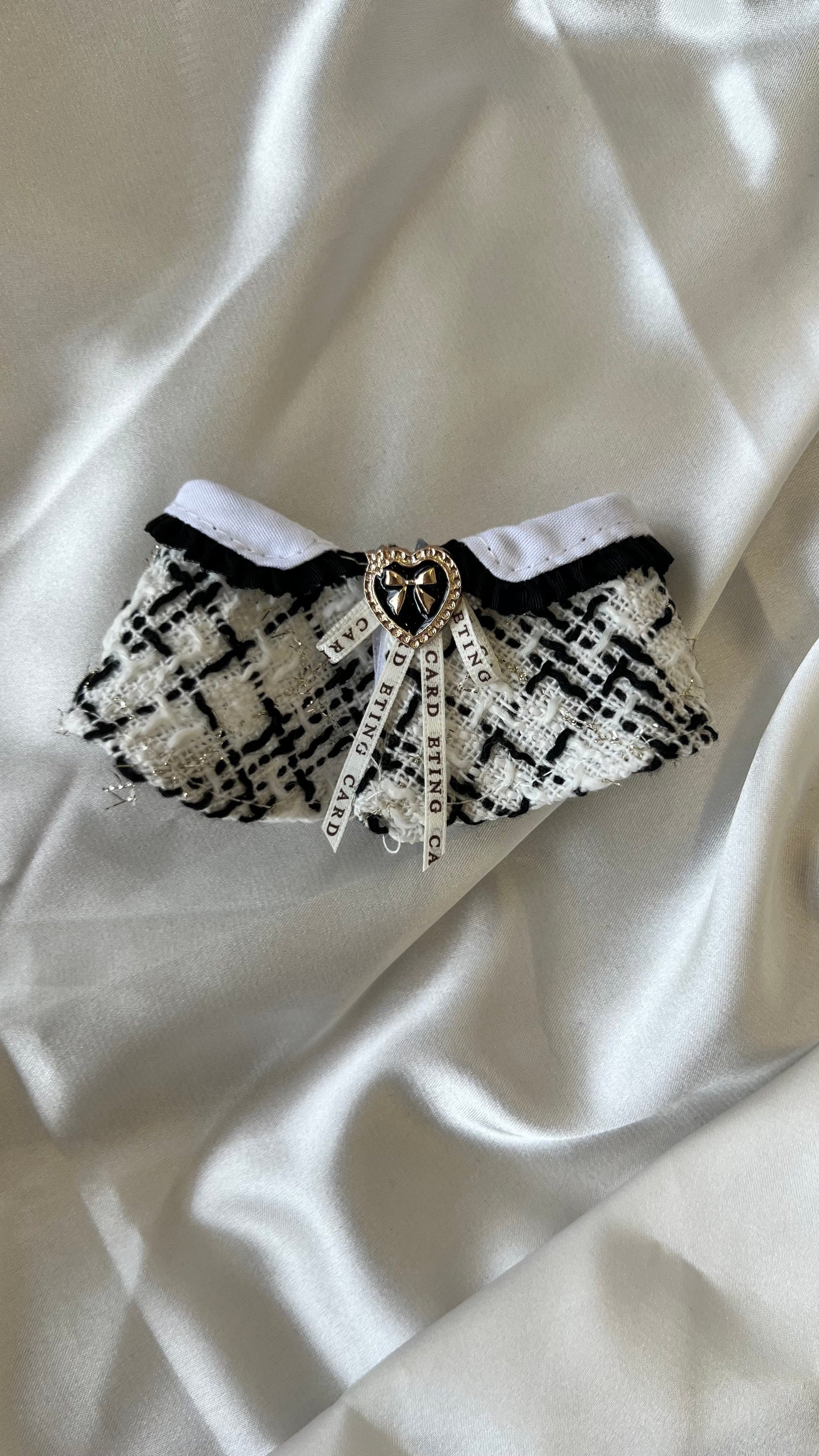 Labubu Classic Tweed Costume Set - Black and White with Matching Beret - ToyUnity