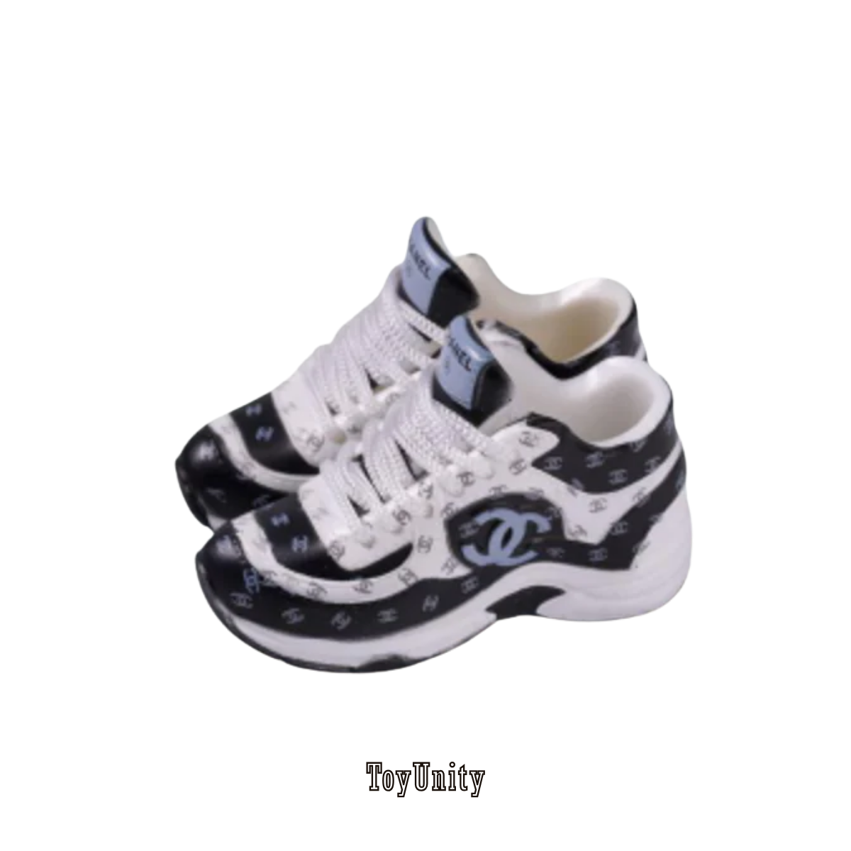 Dolls Coco Inspired Luxury Trainers Black White - ToyUnity
