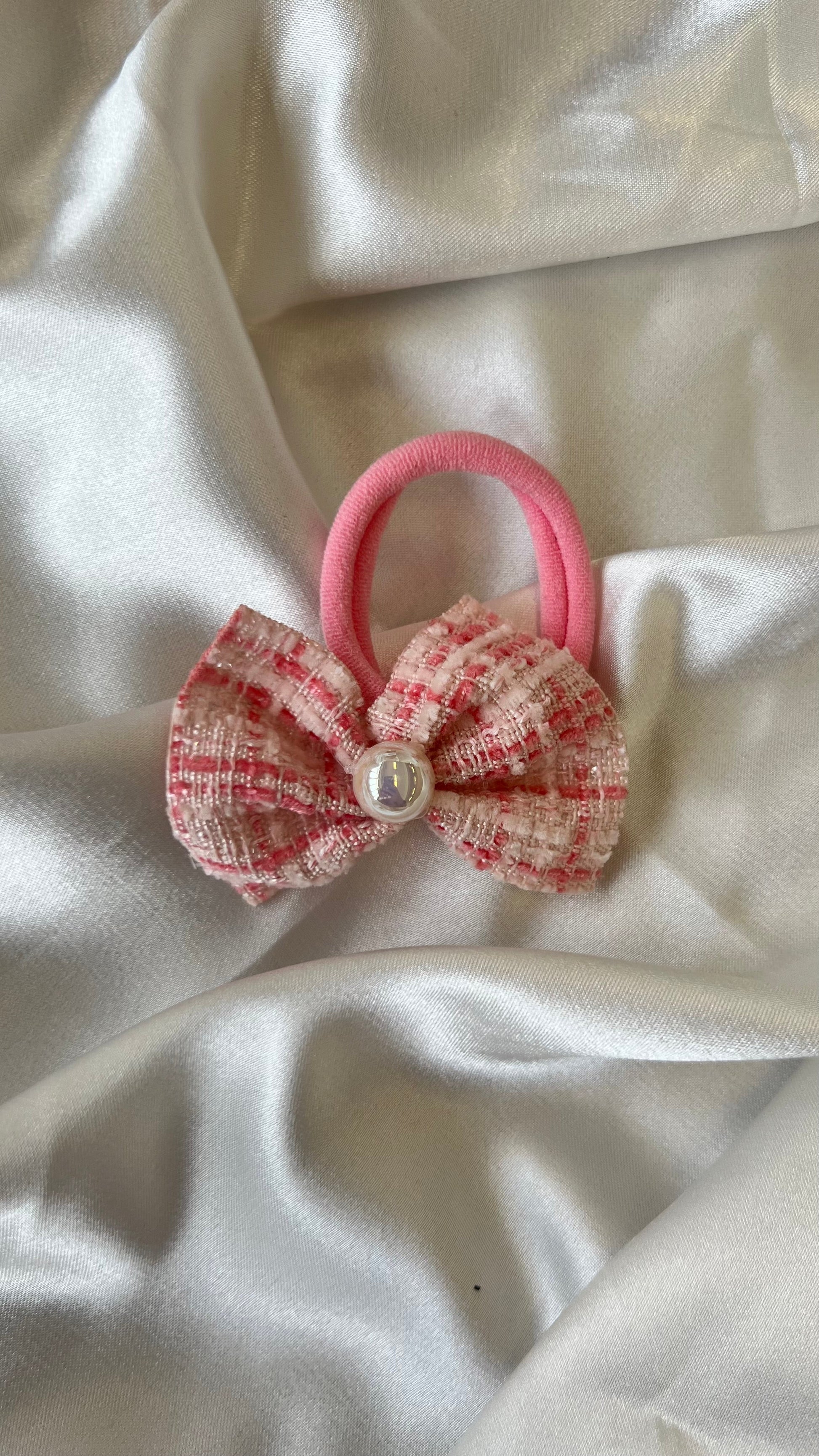 Labubu Sweet Tweed Dress Set - Pink with Matching Hair Bow - ToyUnity
