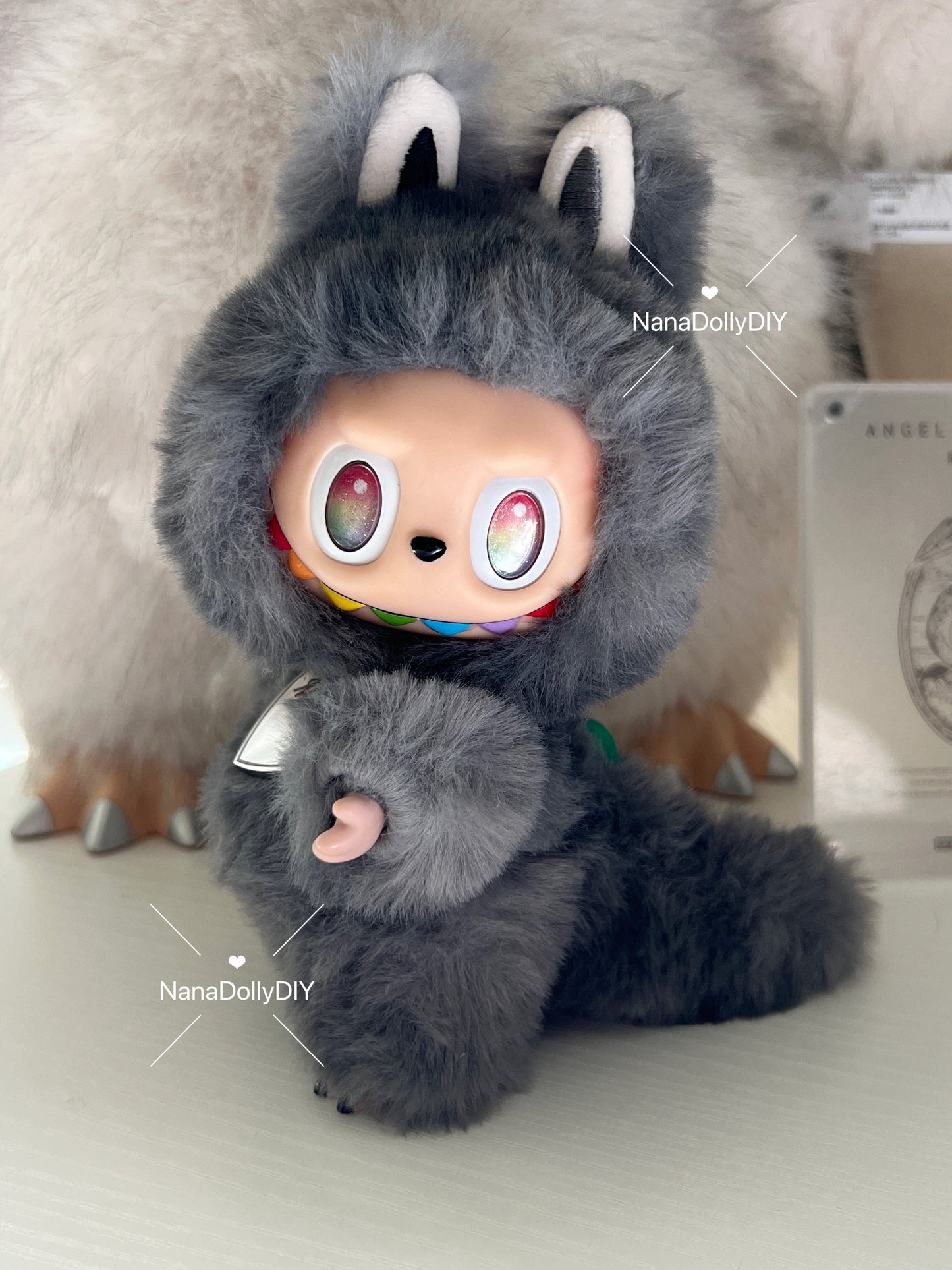 Custom labubu Doll Original V3 secret angel rainbow wings Handmade Modification | Limited RARE | DIY - ToyUnity