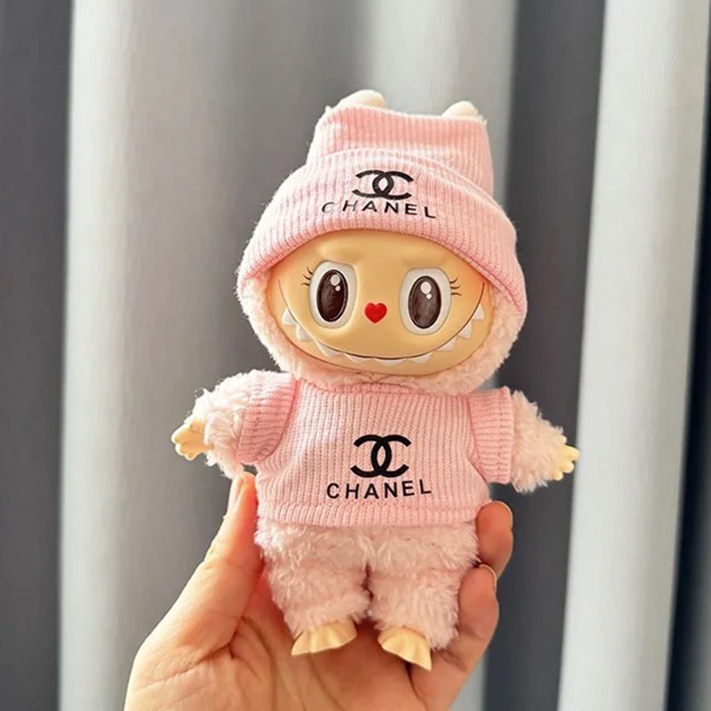 POP MART The Monsters Labubu Fashion Dress - Chanel Style Pink Top + Pink hat - ToyUnity