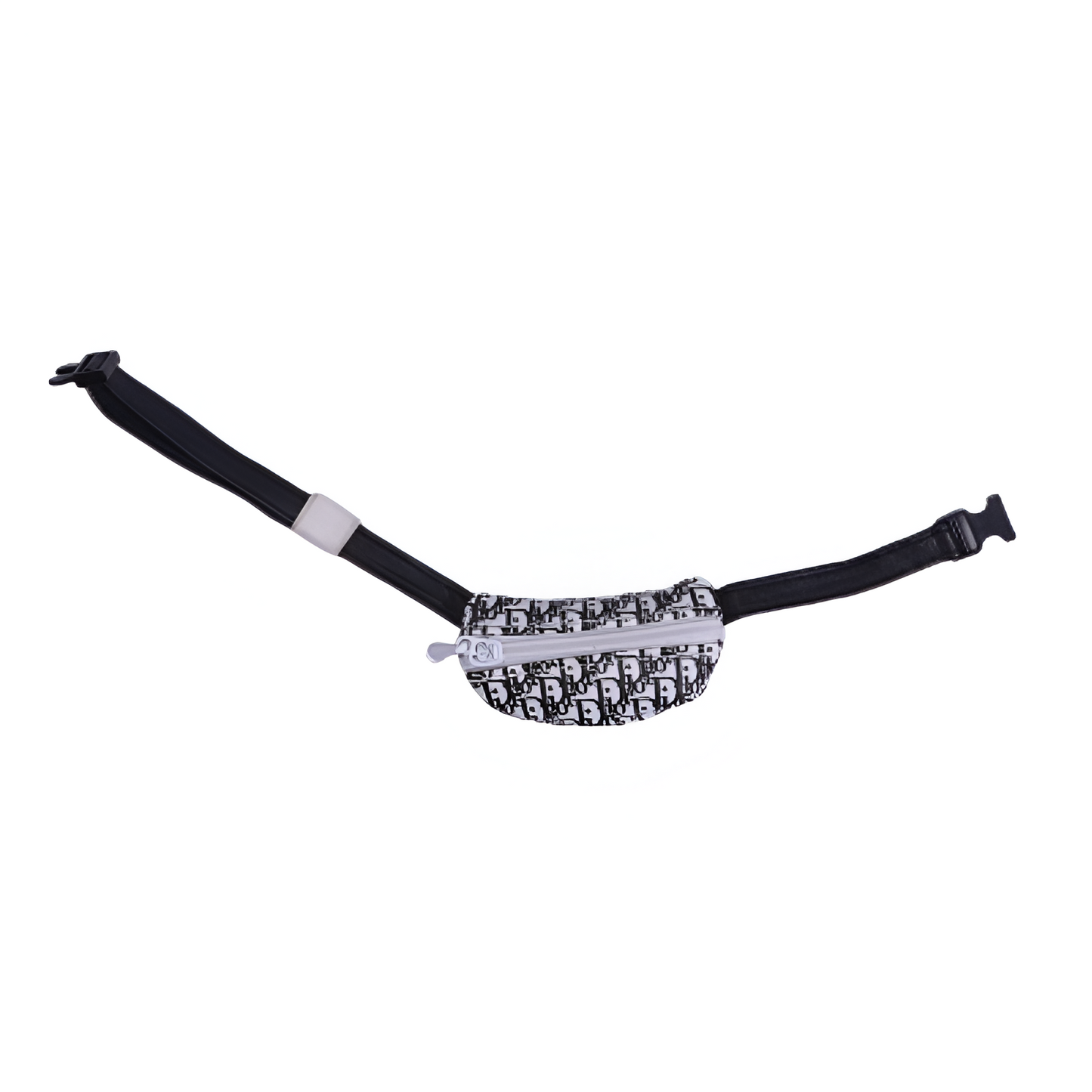 Mini Black & White Monogram Belt Bag for Collectible Dolls – Versatile Crossbody Style ToyUnity