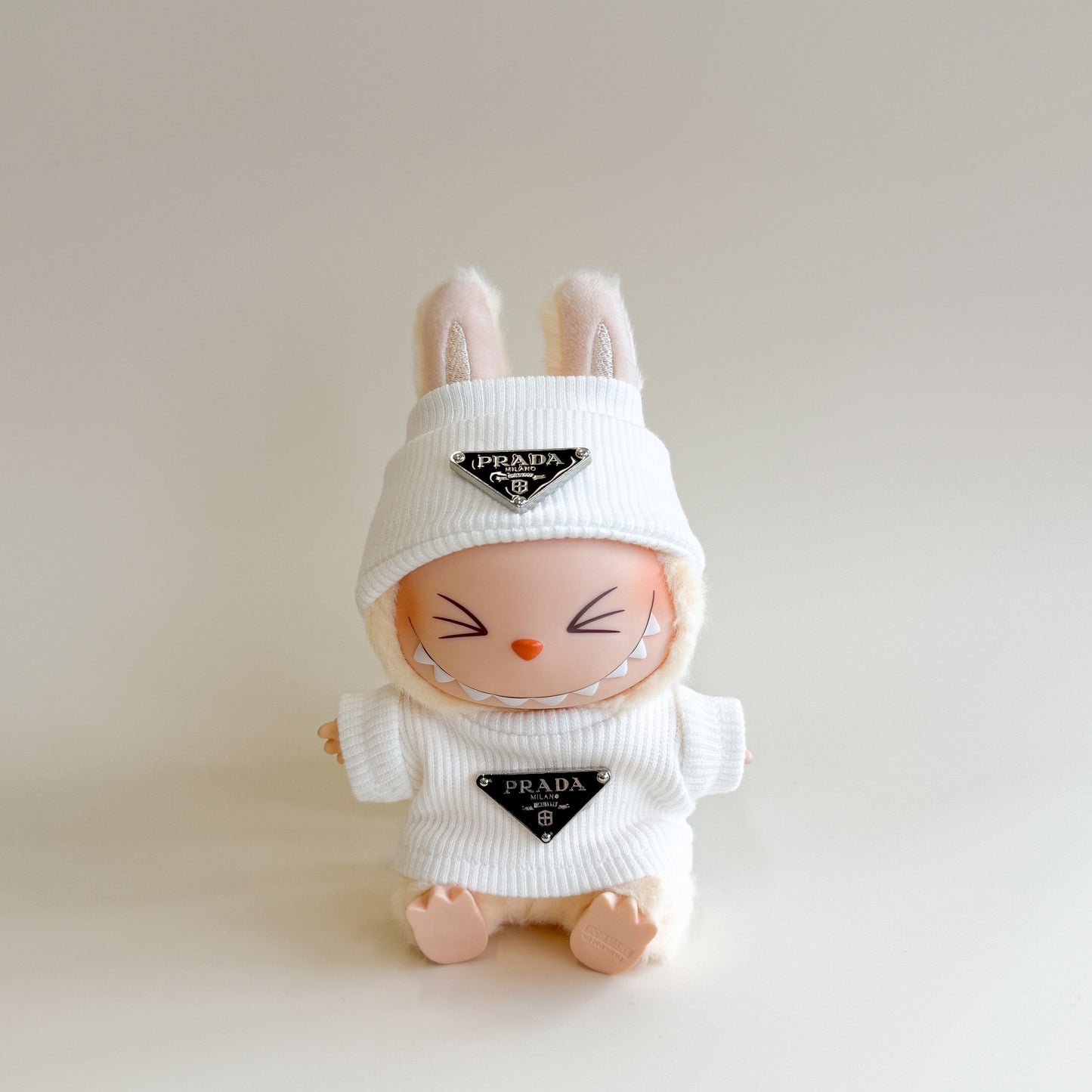 Labubu Luxury Ribbed Set - P Inspired Silver Logo - ToyUnity