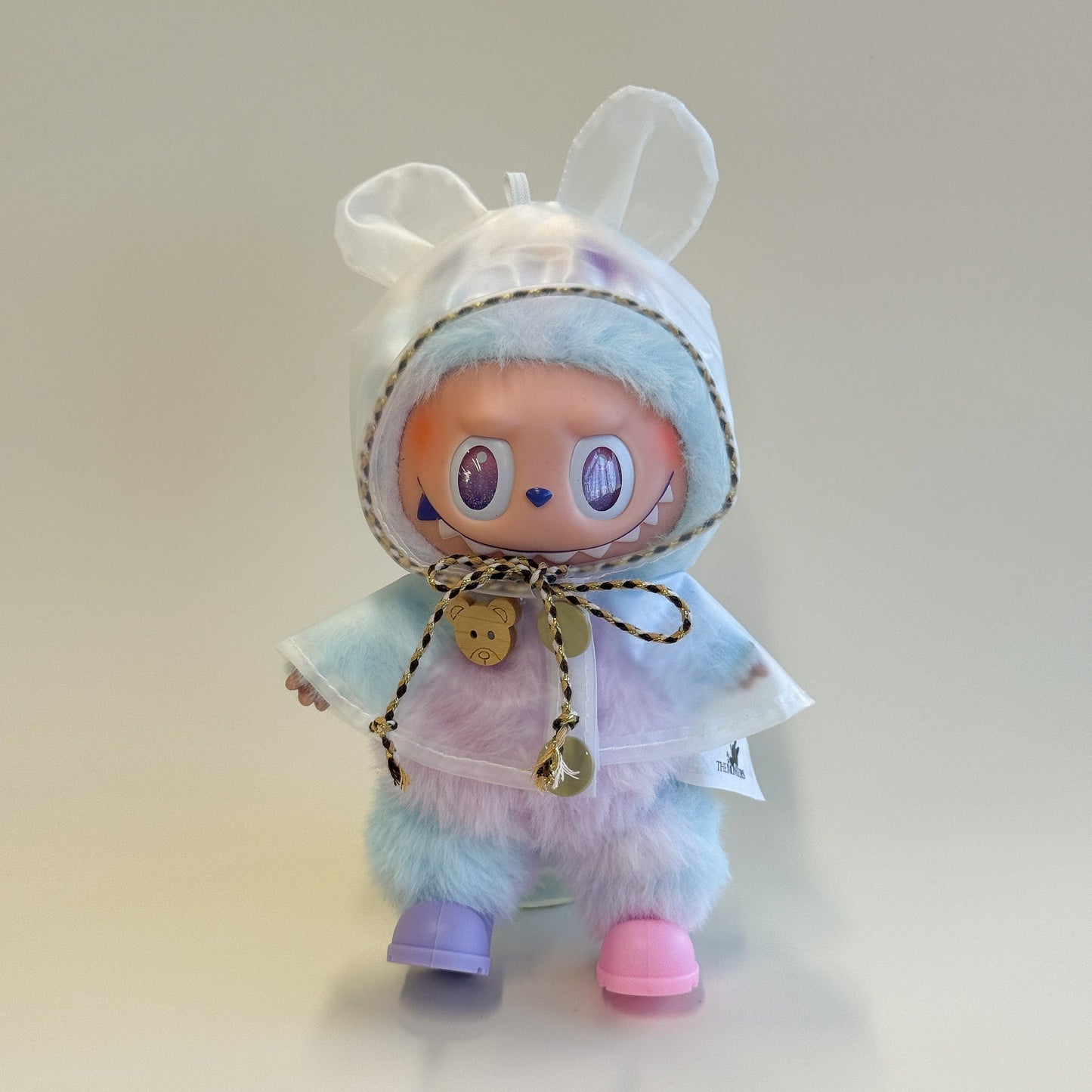 Labubu Transparent Raincoat and Boots Set with Bear Ears - ToyUnity