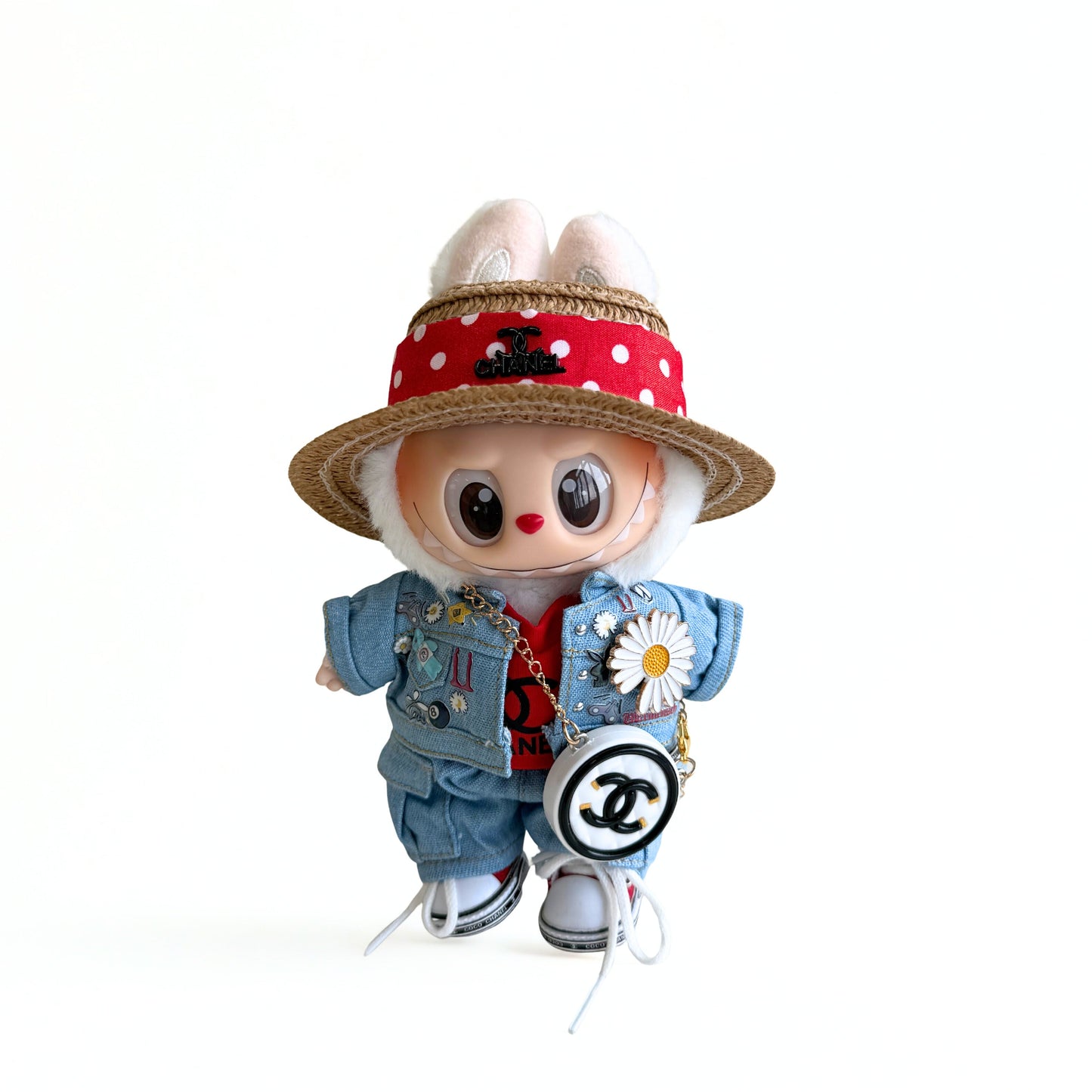 Labubu Denim Stage Look Set – G-Dragon Inspired Collection (7 items) - ToyUnity