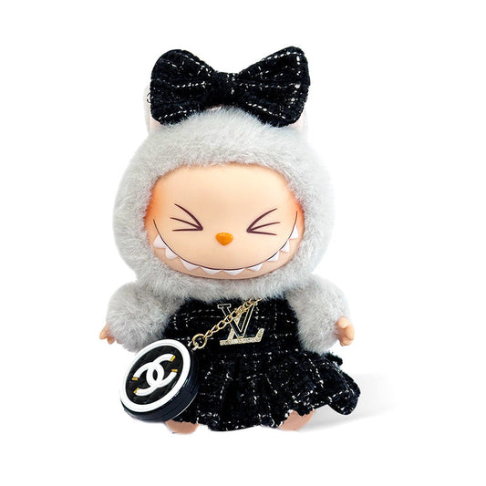 POP MART The Monsters Labubu Fashion Dress - LV Style Skirt + Bow + Chanel style bag - ToyUnity
