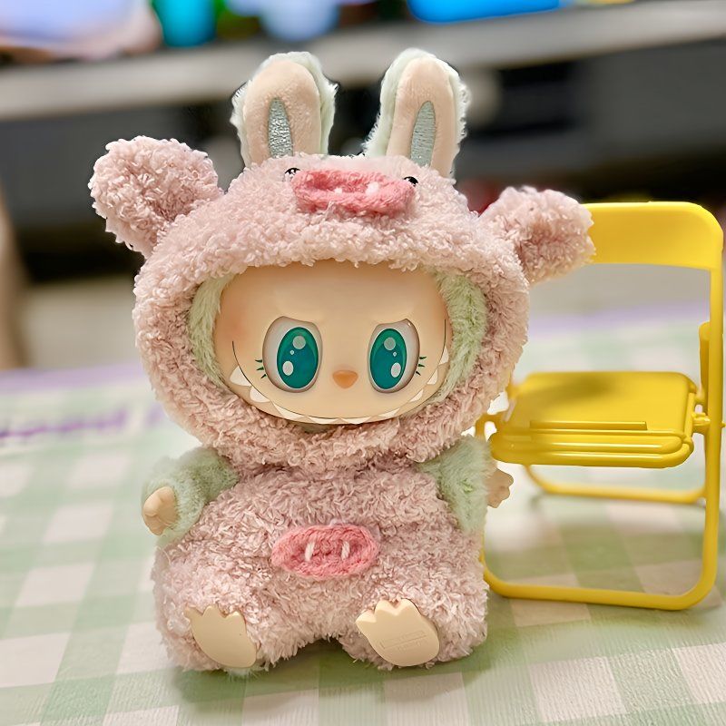 The Monsters Labubu Cloth Pink Piggy Overalls Set - 043 - ToyUnity