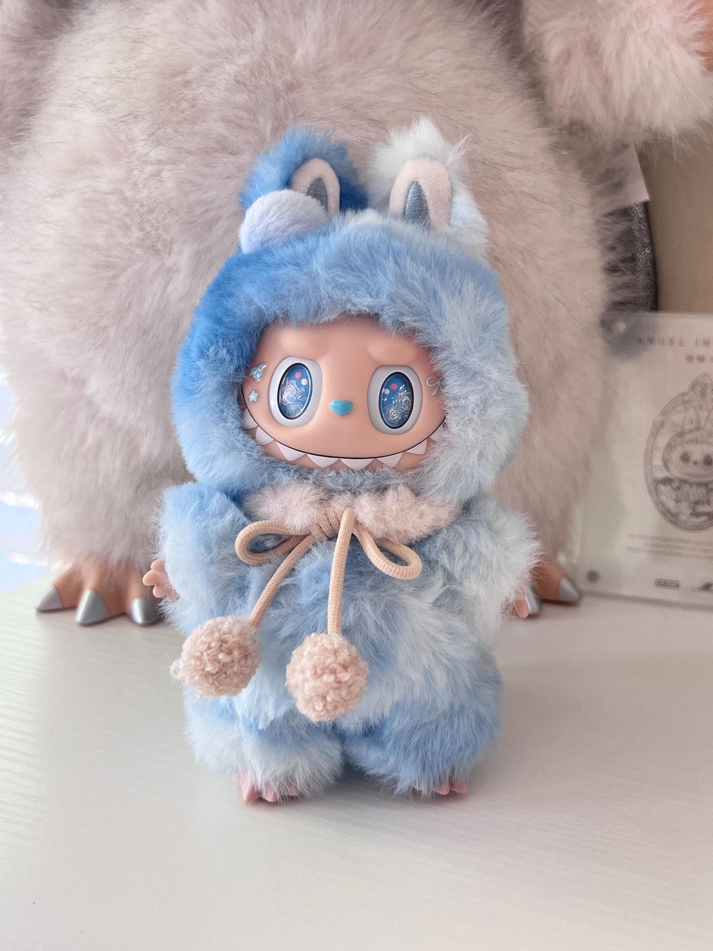 Custom labubu Doll Original blue Handmade Modification | Limited RARE
