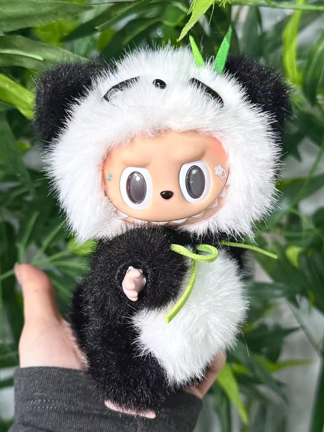 Custom labubu Doll Original Panda Black & white Handmade Modification | Limited RARE | DIY - ToyUnity