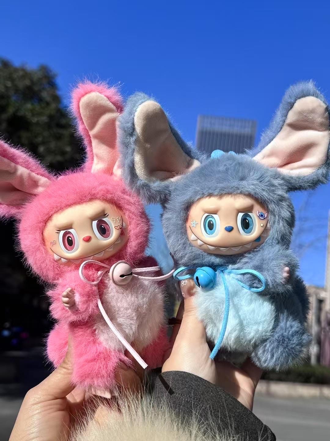 labubu Doll Original pink blue handmade modification