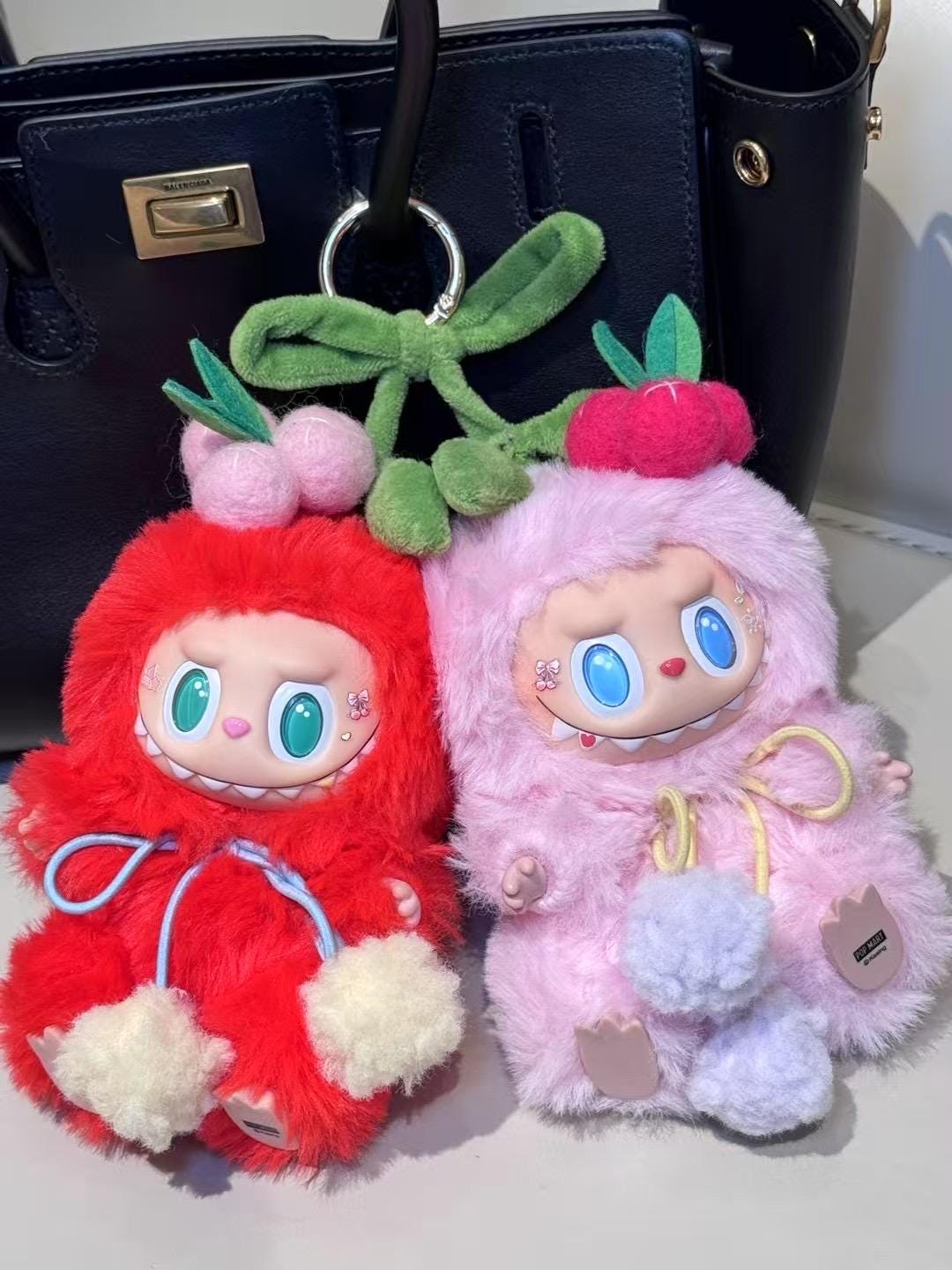 labubu Doll Original pink red cherry handmade modification