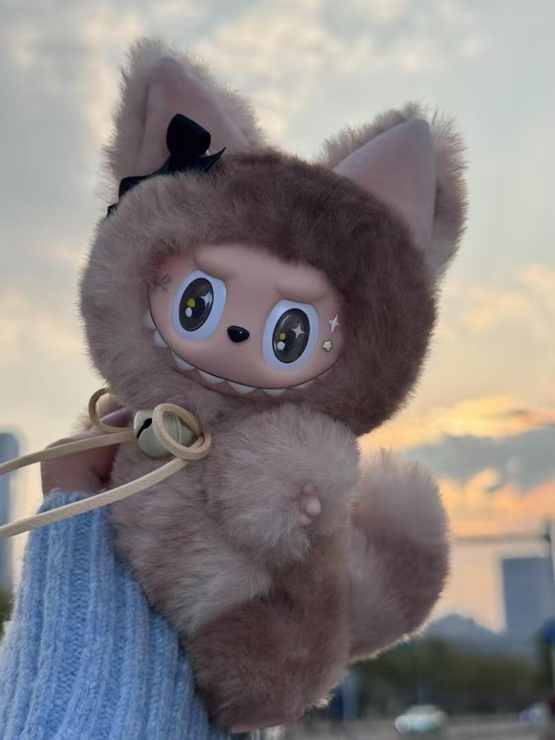 Custom labubu Doll Original brown dog Handmade Modification | Limited RARE | DIY