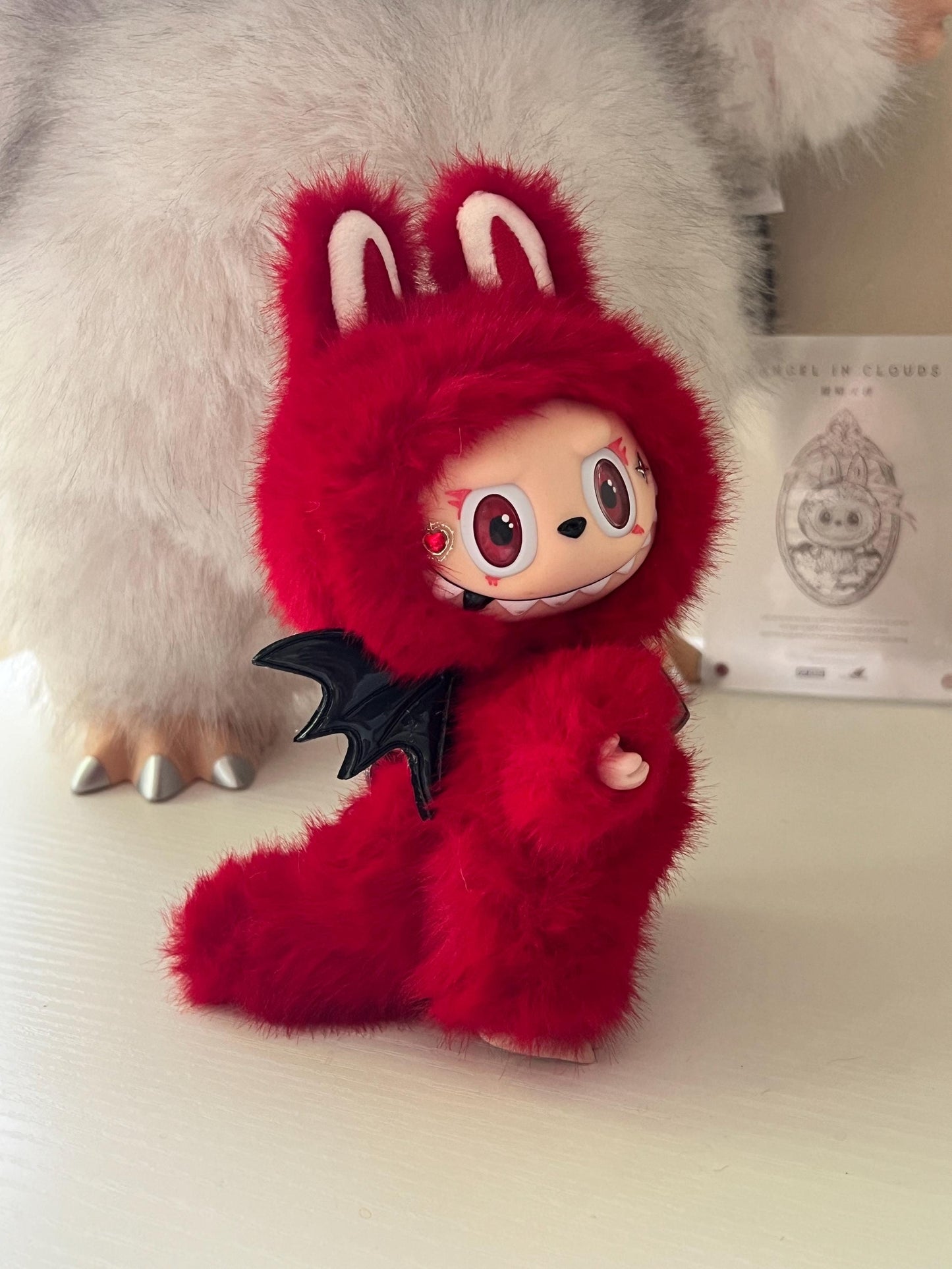 Custom labubu Doll Original red black wings Handmade Modification | Limited RARE | DIY - ToyUnity