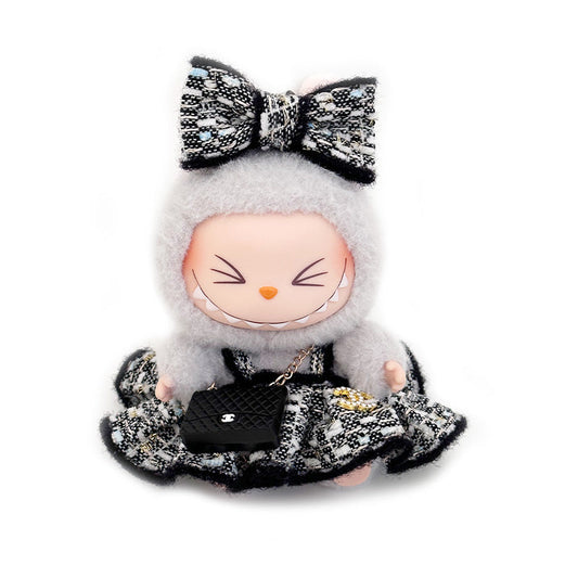 POP MART The Monsters Labubu Fashion Dress - Chanel Style Skirt+ Bow + Chanel Style Bag - ToyUnity
