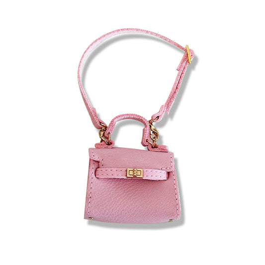 POP MART The Monsters Labubu Fashion Dress - Labubu Pink Leather Hermes Style Bag - ToyUnity