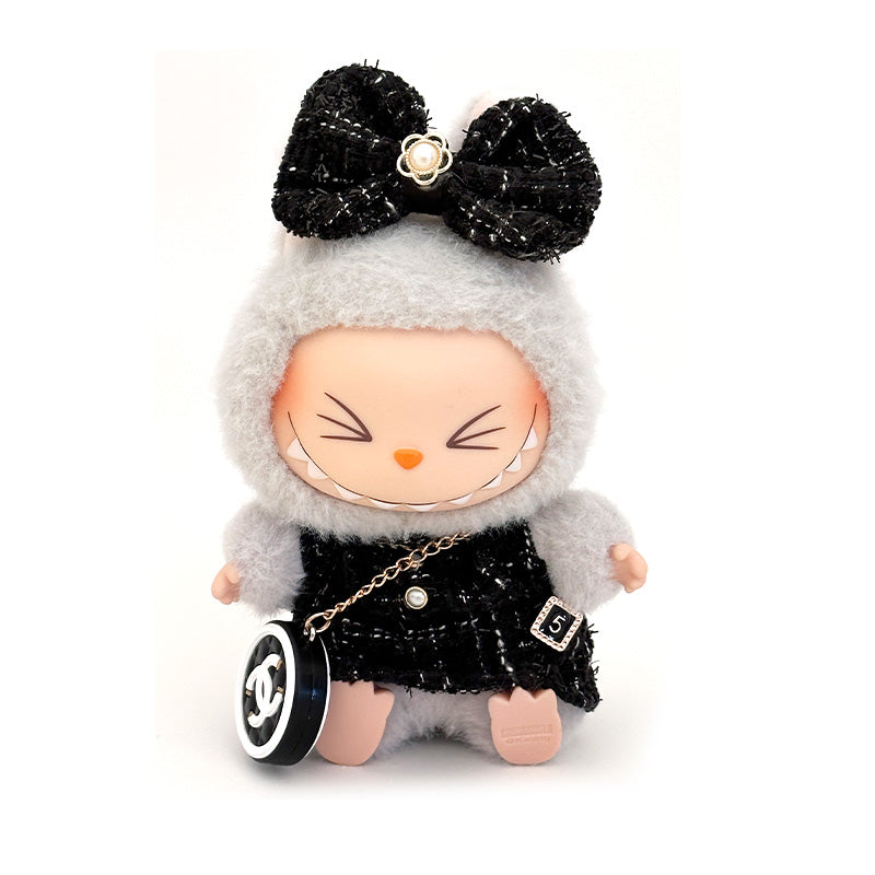 Fashion Dress - Black Chanel Style Skirt + Bow + Chanel style bag - ToyUnity