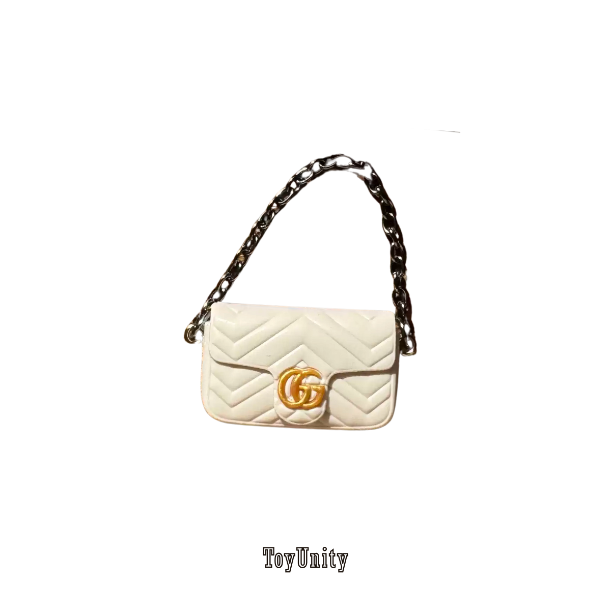 Mini Quilted White Handbag - ToyUnity