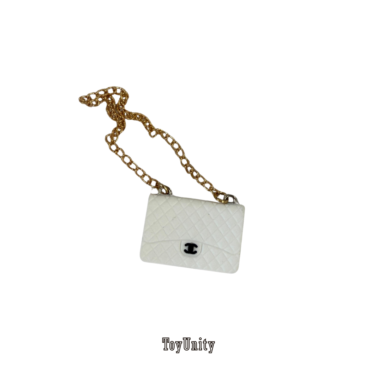 Miniature Luxury White Handbag