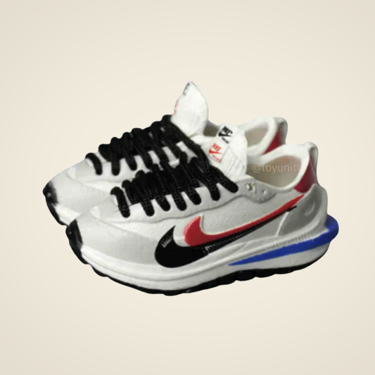 Mini White & Black High-Top Sneakers with Red & Blue Accents for Collectible Dolls ToyUnity