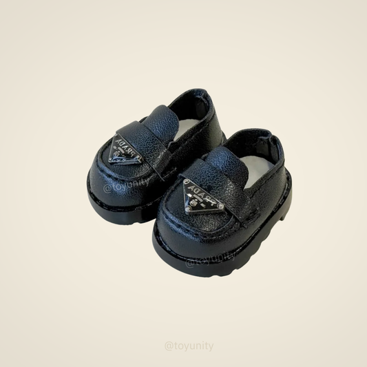 Mini Black Loafers for Collectible Dolls – Luxury-Inspired Design ToyUnity