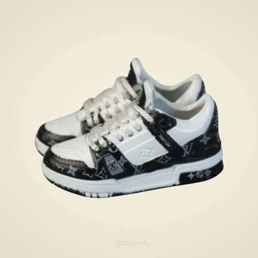 Miniature Monogram Low-Top Trainers – Black & White Edition ToyUnity