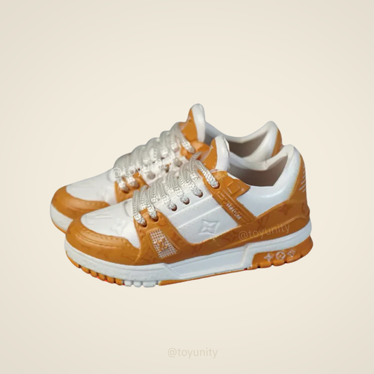 Miniature Monogram Low-Top Trainers – Orange Edition ToyUnity