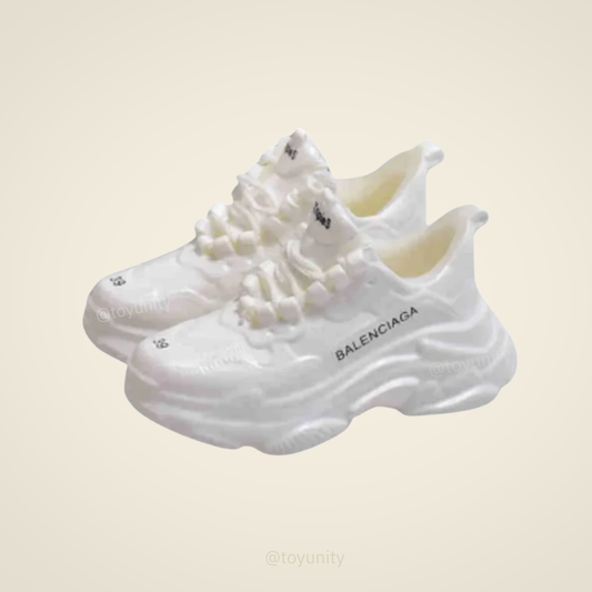 Dolls Designer Chunky Trainers - Triple White ToyUnity